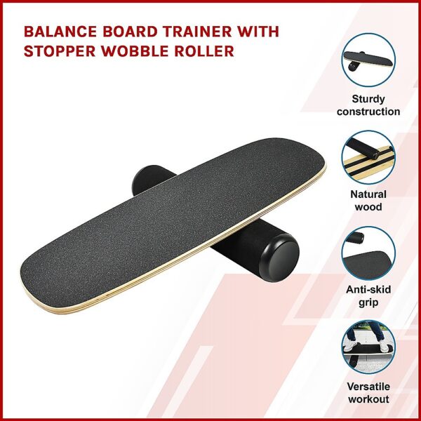 Balance Board Trainer with Stopper Wobble Roller Victoria