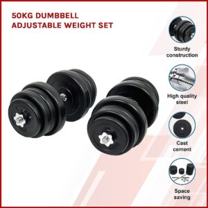 50KG Dumbbell Adjustable Weight Set Victoria