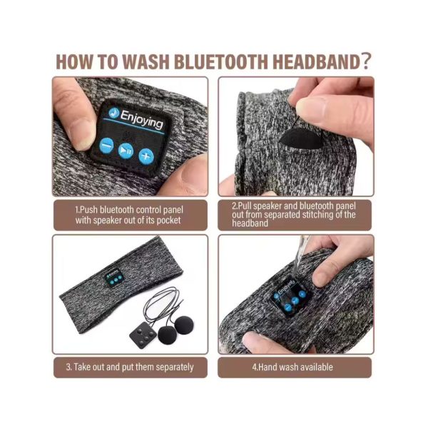 bluetooth headband cleanijng instructions